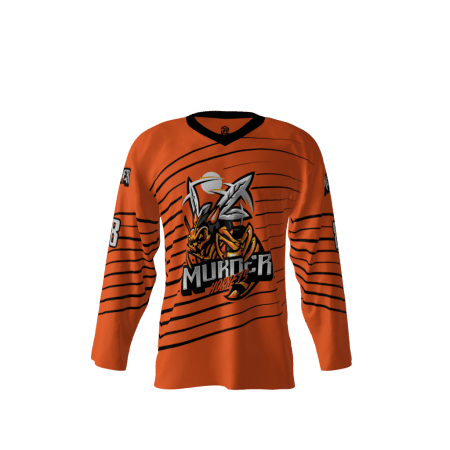 Murder Hornets Orange Hockey Jersey Front